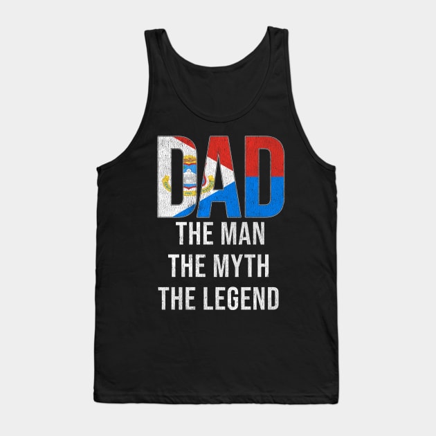 St Sint Maartener Dad The Man The Myth The Legend - Gift for St Sint Maartener Dad With Roots From St Sint Maartener Tank Top by Country Flags